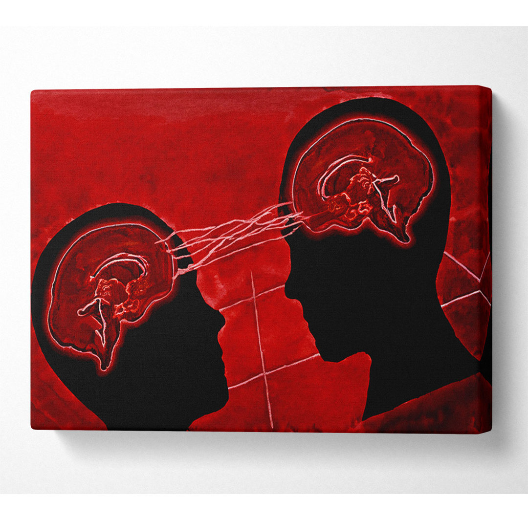 Brain Wave Red - Kunstdrucke auf Leinwand - Wrapped Canvas