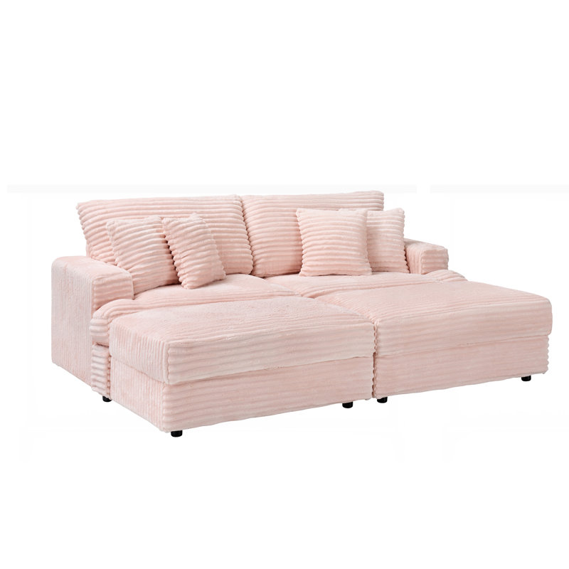 Magnifique canapé de 41,34 pouces, Rose