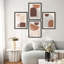 "Arches pastel brunes et demi-cercles, formes abstraites, illustrations, décor moderne", 4 pièces-101520289-101520287