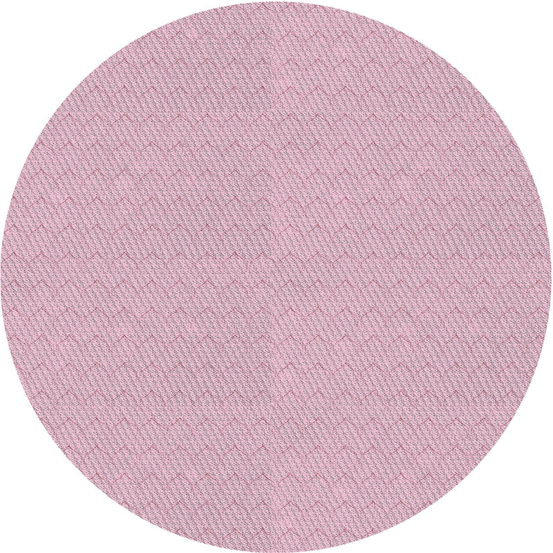 Tapis rose tissé à la machine, Rond 8 pi