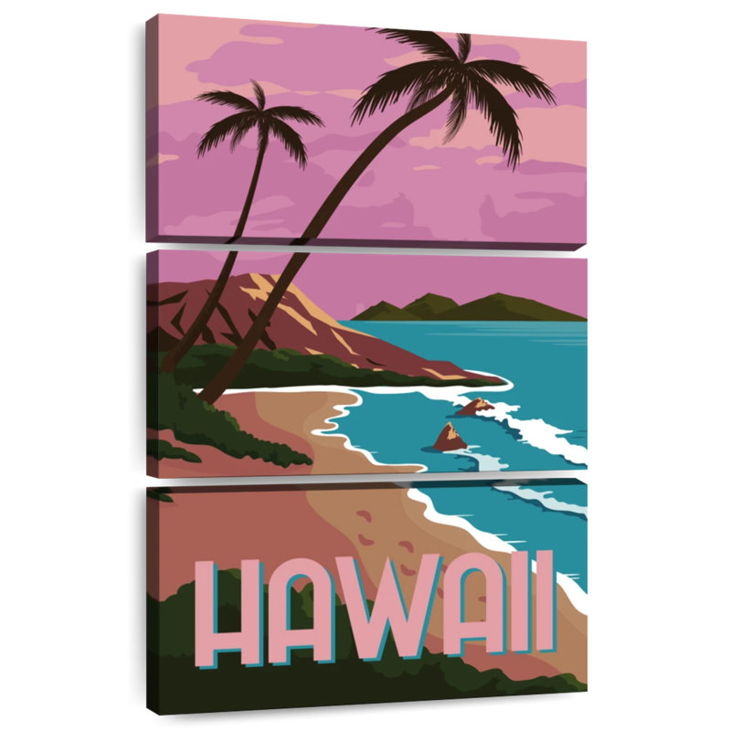 Affiche de coucher de soleil Gillard Hawaii, H 65 po x l 42 po