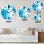 Art liquide en bleu clair et turquoise II - horloge murale moderne-915608133