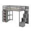 Lit mezzanine simple avec tiroirs et escaliers-1749536584