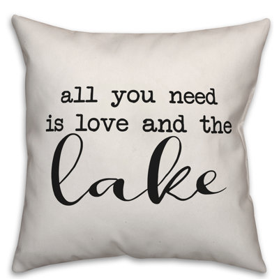  Coussin intérieur / extérieur All You Need is Love and the Lake