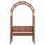 Tonnelle en bois massif avec banc brun de 47,6 po x P 18,5 po