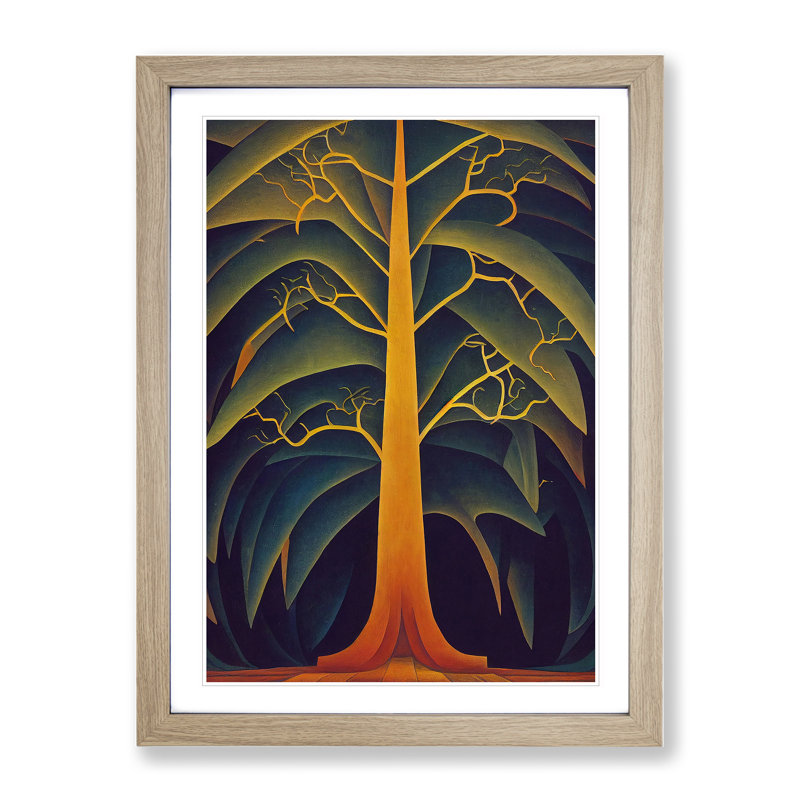 XV1022-59X A Glorious Tree 1 Piece Single Picture Frame Wall Art, 34cm H x 25cm W x 2cm D, Oak