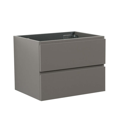 (Base Only) Wall Mount Bathroom Vanity Base With 2 Drawers