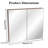 Bathroom Mirror Cabinet With Storage, Adjustable Shelves, Surface Mount