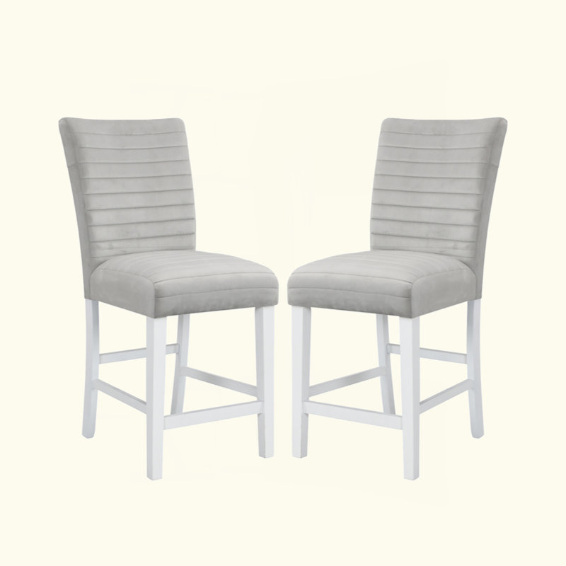 Ensemble de 2 chaises rembourrées en velours