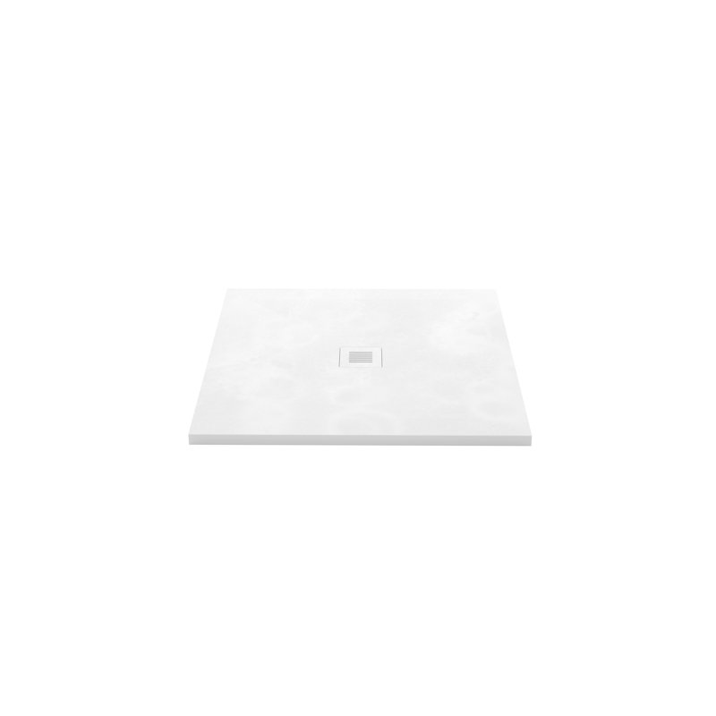 Feel 36'' W 36'' D Shower Base, White Concrete