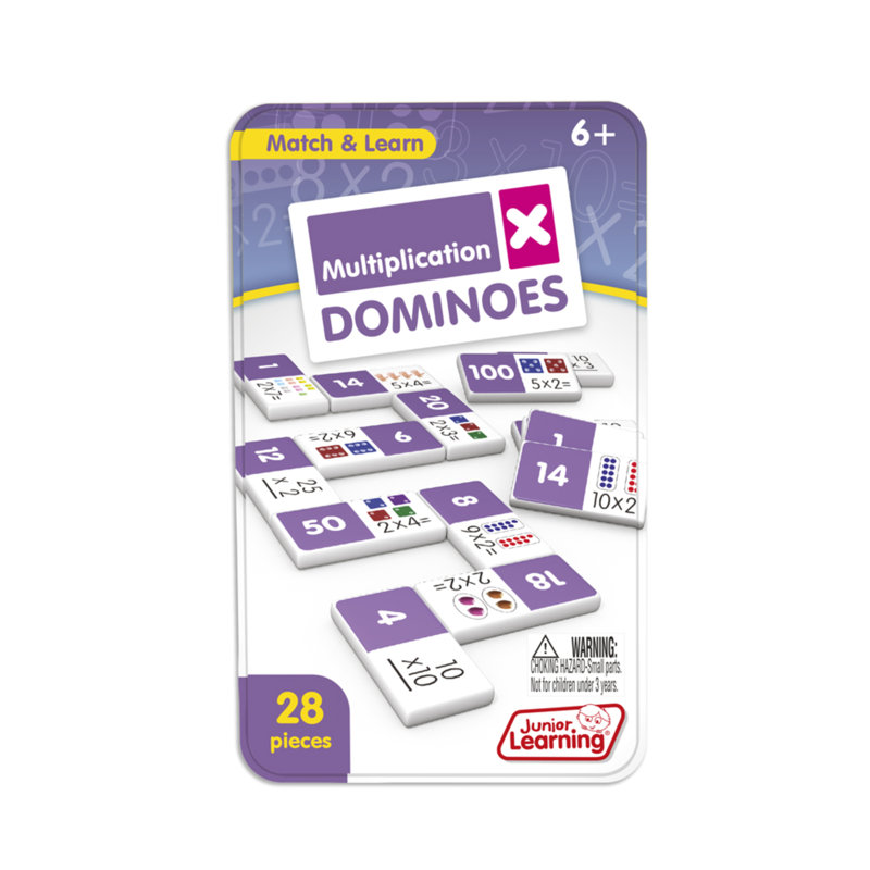 Junior Learning Multiplication Dominoes Match & Learn Educational Learning Game