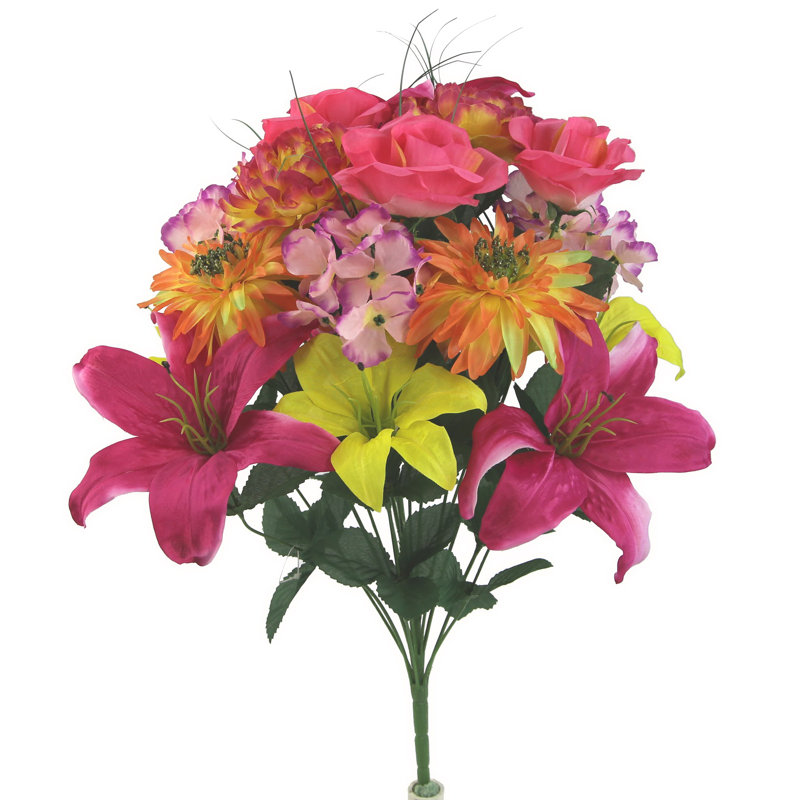 Silk Arrangement, Beauty/Rose Mix