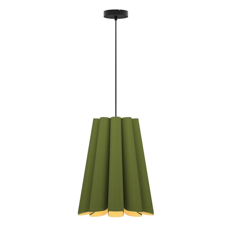 Luminaire suspendu 1 lumière Olivia, Vert