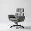 Chaise de bureau à pieds croisés avec accoudoirs réglables, hauteur de siège et appui-tête amovible-981490332