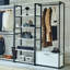 Armoire-penderie à cadre en métal blanc - rangement extra profond, et planche à chaleur E0 Stain & Scratch Water, capacité de rangement autoportante, durabilité thermolaquée, caractéristique, extérieur, double épaisseur,
