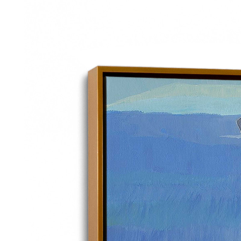 Impression sur toile Irish Coastal Whimsy, Cadre flottant or poli, H 26 po x l 38 po x P 1,75 po
