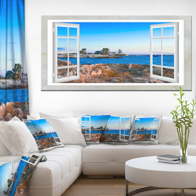 " Open Window To Blue Seashore "