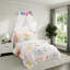 De literie pour lit double / grand lit, jardin floral rose en microfibre douce