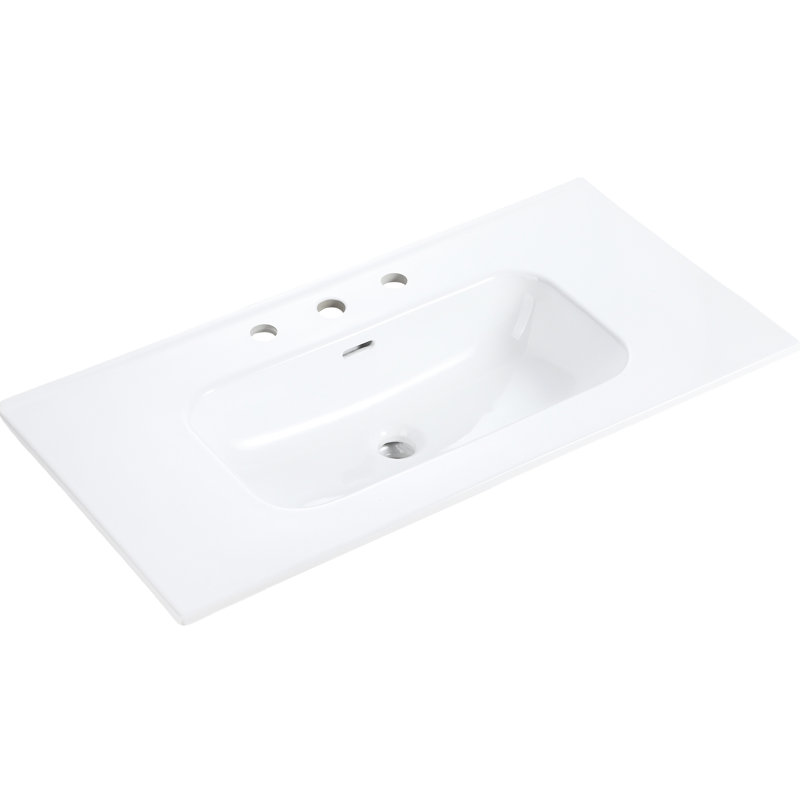Cuve en céramique blanche brillante, fabrication en blanc à intégration parfaite, longue durée