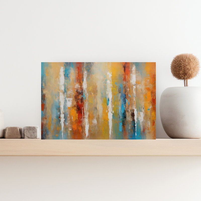 Sunfire, art mural abstrait contemporain, H 18 po x l 12 po