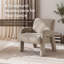 Fauteuil d'appoint moderne en velours COLAMY AURA, fauteuil lounge rembourré, gris pâle, ensemble de 1/2-137137826