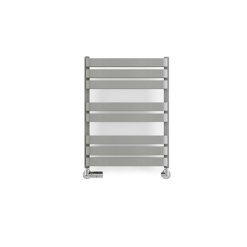 Warp T Bold Heated Towel Rail, Grey, 65.5cm H  x 50cm W x 11.2cm D