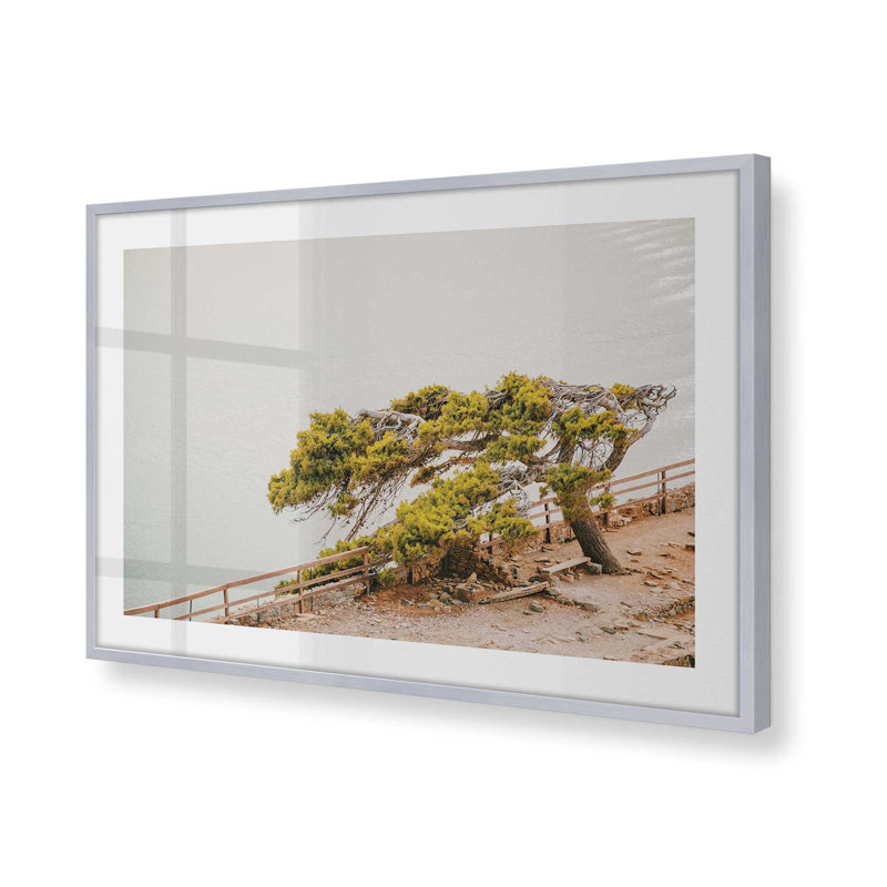 Motif de beauté balayée par le vent, H 19,25 po x l 25,25 po x P 1,25 po, Cadre simple en chrome poli poli