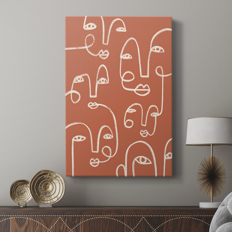 Connected Expressions II -Custom Wrapped Gallery Cavas, 60" H x 40" W