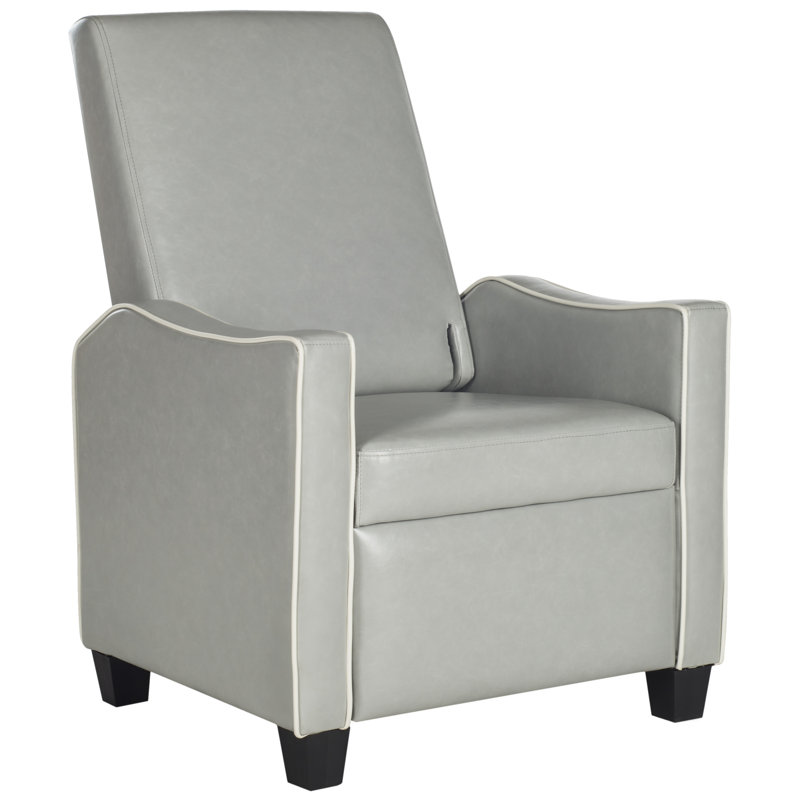 Fauteuil inclinable manuel en faux cuir Holden, Gris/blanc