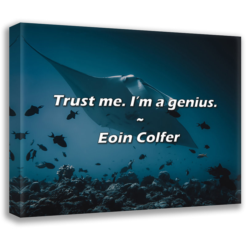 Eoin Colfer Citation: Trust me. Je suis un génie., H 15 po x l 18 po