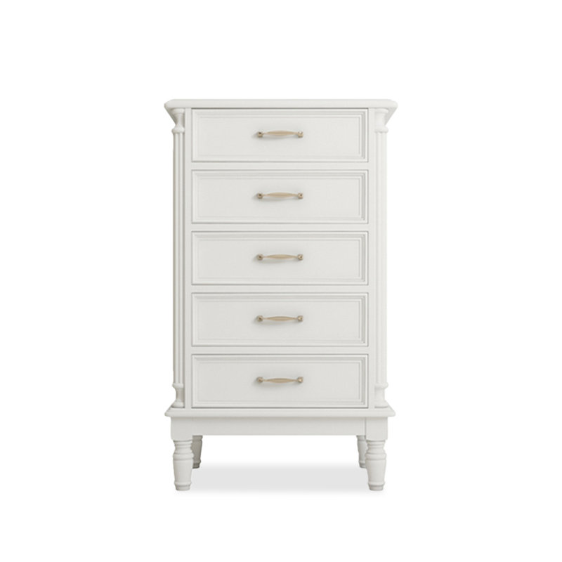 White Solid + Manufactured Wood Accent Cabinet