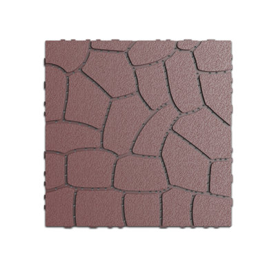 Paquet de 44 tuiles de terrasse emboîtables à texture de pierre de 12 po x 12 po - Revêtement de sol extérieur pour la piscine, le balcon et la cour arrière - Facile à installer, résistant aux intempéries et au drainage