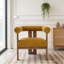 Chaise d'appoint moderne rembourrée avec accoudoirs ronds
