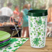 Cupture Acrylic Mason Jar Tumbler Mugs with Lids & Straws - 20 oz, 6 Pack (Cool Lagoon)