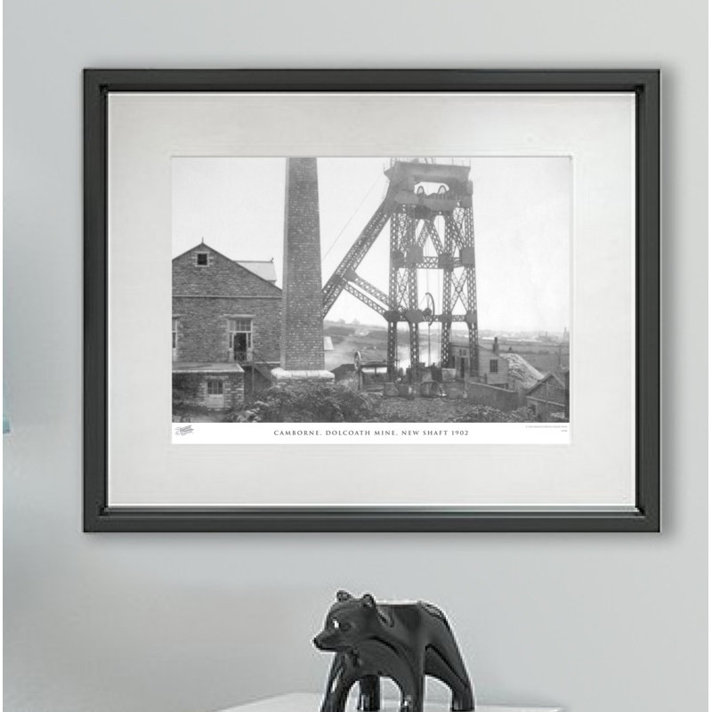 Camborne, Dolcoath Mine, New Shaft 1902 - Single Picture Frame Print, 40cm H x 50cm W x 2.3cm D