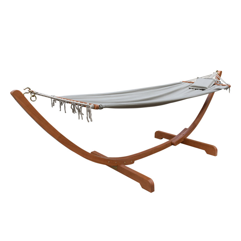 Aliyiah Madeira Spreader Bar Hammock with Stand