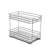 6-Inch Double Sliding 2‑Tier Spice Rack in Nickel Glidez Powder‑Coated Steel Pull‑Out Storage Organizer with Plastic Liners-1330183831