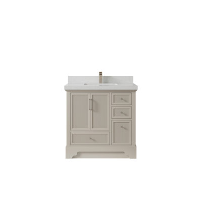 Meuble-lavabo simple 36 po avec plateau Alys