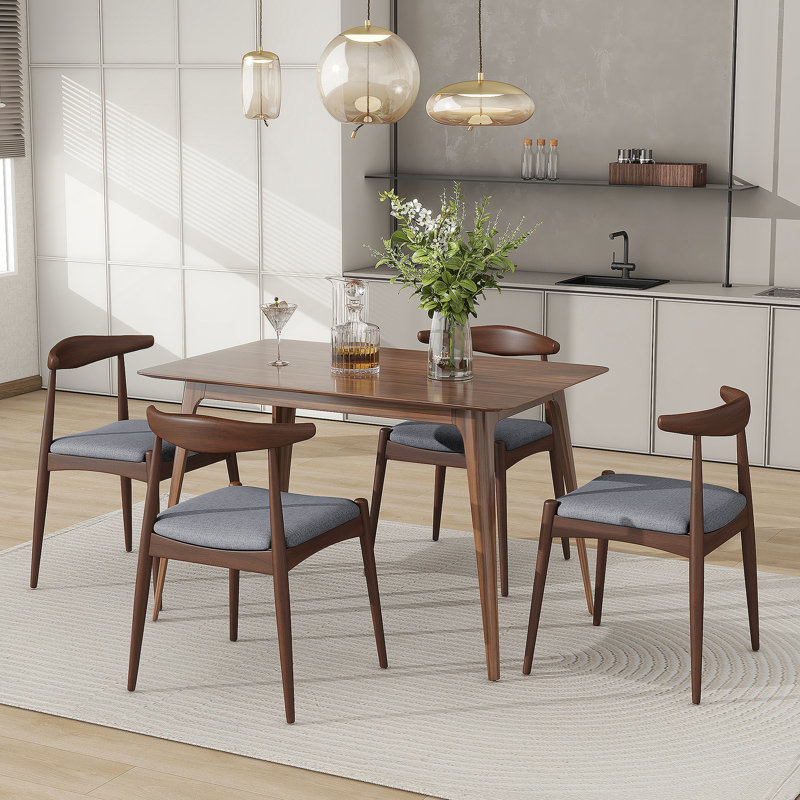 Ensemble de salle à manger 5 pièces, 1 table et 4 chaises