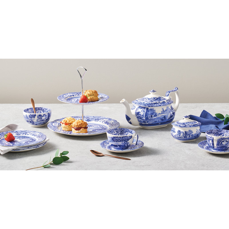 Spode Blue Italian Teapot 2.5 Pt