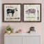 Vache dorée - ensemble de 2 peintures sur toile encadrées-1417209935-1417209929