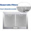 Hotte murale 30 pouces en acier inoxydable-128623698