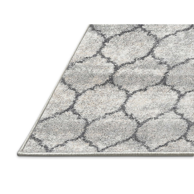Tapis zone gris clair contemporaine, Rectangle 7 pi x 10 pi