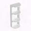 12-inch Wall-Mounted Bathroom Storage Rack with Unique Three-Tier Design, Glossy White