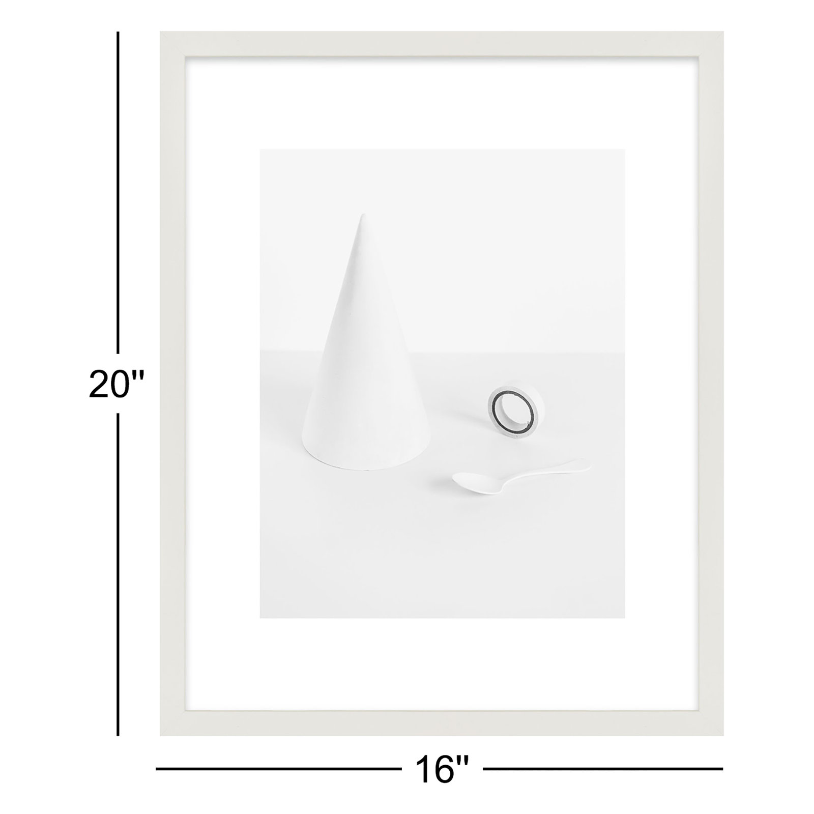 White Still Life 1 by Svetlana Smirnova, White, 20" H x 16" W x 1.25" D