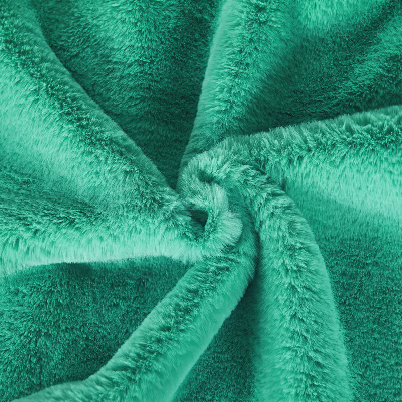  Faux Fur Throw Square Pillow Cover, Blue Turquoise