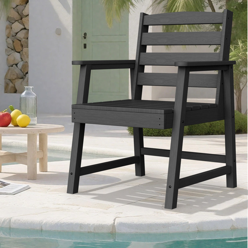 Chaise de salle à manger unique pour l'extérieur, adaptée à plusieurs cas de figure, Noir