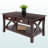 Julian Rectangular Brown Coffee Table with Four Legs, 17.88'' H X 36.75'' W X 20.85'' D
