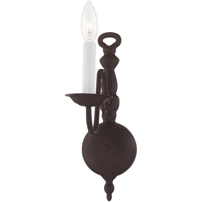 Applique murale en bronze: 1 lumière avec matériau de base en acier - élégante et durable