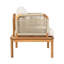Ensemble de conversation d'extérieur 5 pièces en bois d'acacia et corde